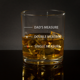 Dad's Perfect Pour: Personalized Round Whiskey Glass!