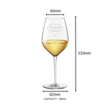 Super Dad's Refined Sip: White Wine Glass Personalized with Name.