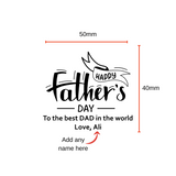 World's Best Dad: Father's Day Wishes Engraved on Long Beer Mug with your Name.
