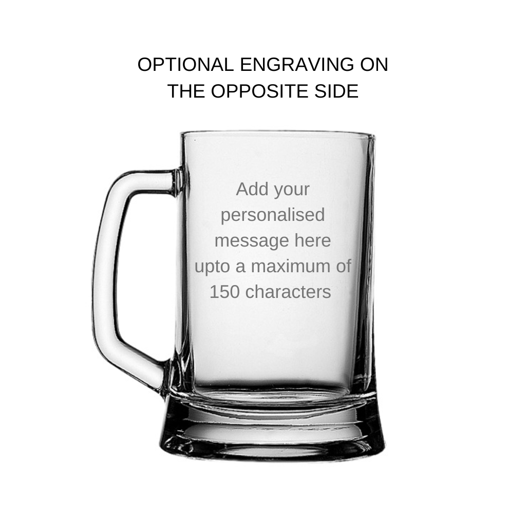 Dad's Day Delight: Personalized Father's Day Beer Mug with Happy Wishes