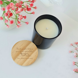 Personalised candles as wedding favours