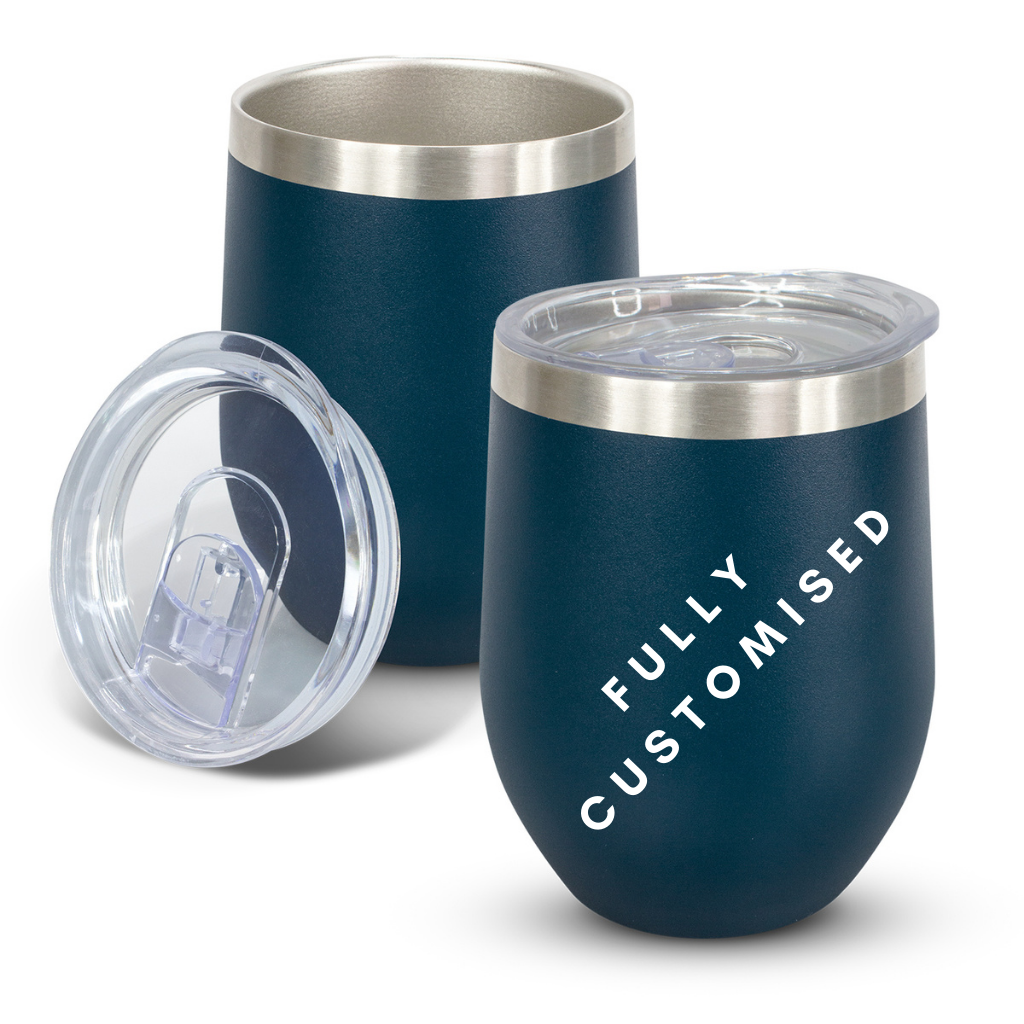 Fully Customised Stainless Steel Navy Tumbler - Powder Coated - Vacuum Insulated