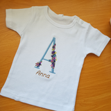 Infant Embriodered T-shirt with Name and Monogram