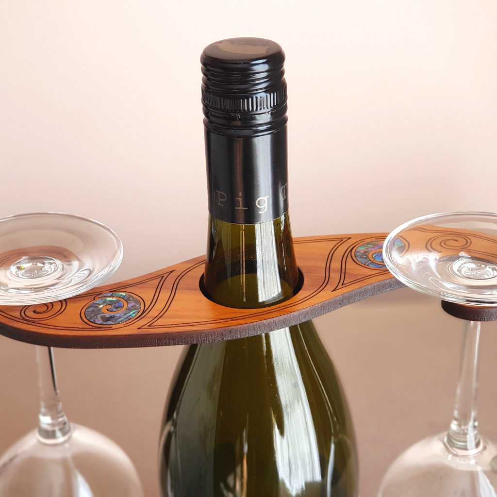 Wine Glass Holder - Made from Rimu Wood