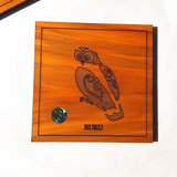 Coaster Set, New Zealand Native Birds Engraved