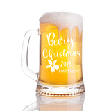Personalised Beer Mug as Christmas Gift - Beery Christmas 2019