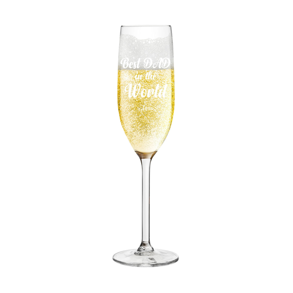 Best Fathers Day Champagne Flute Personalised