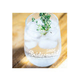 Bridesmaid stemless wine glasses  Personalised