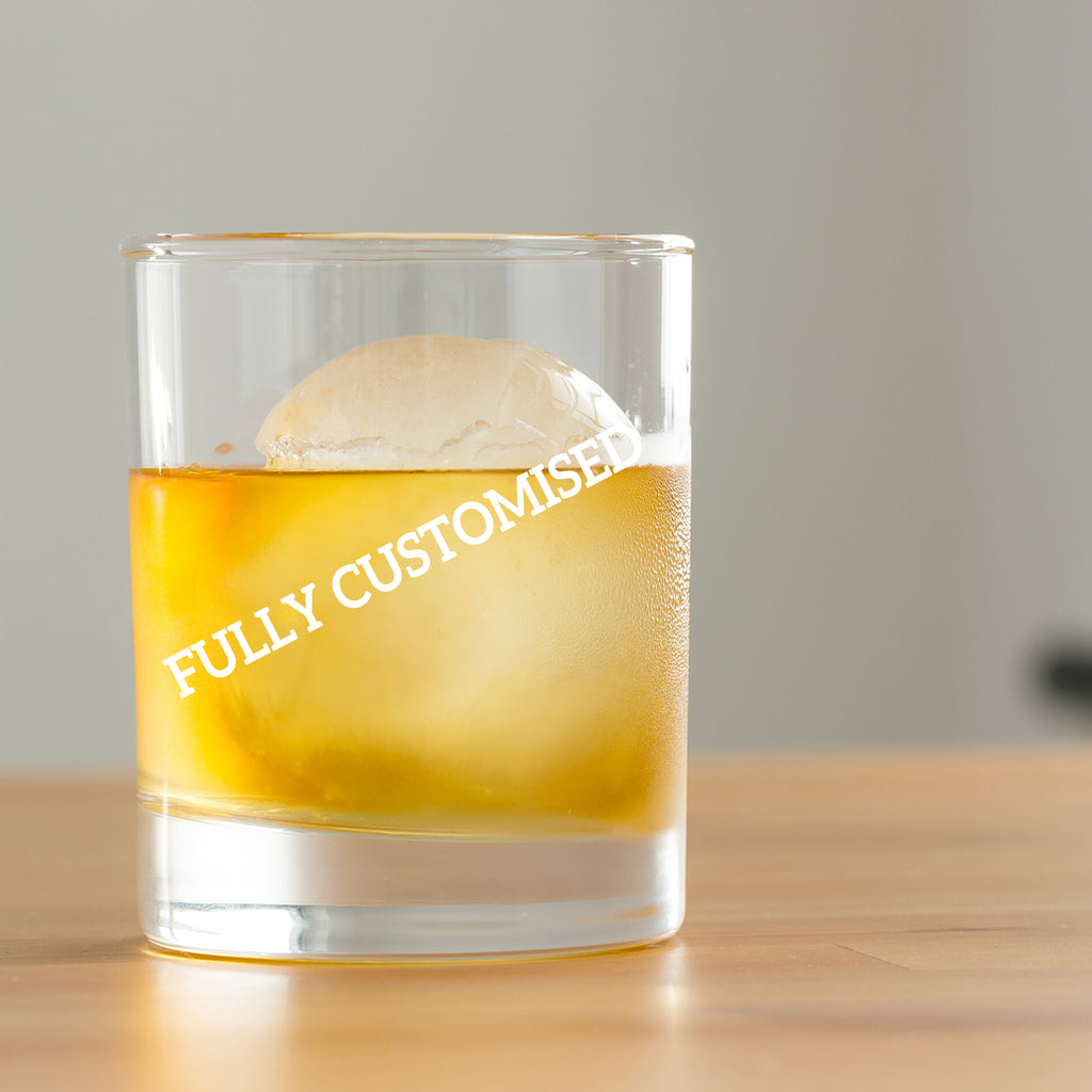 Fully Customised Round Whiskey Glasses