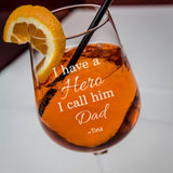 Fathers Day Wine glass Personalised