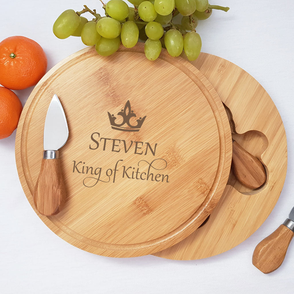 Personalised Wooden Cheese Board - Gift For Him