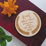 Personalised wooden coasters as wedding invitations (Set of 10)