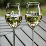 Personalised White Wine glass as mothers gift - Mothers day NZ